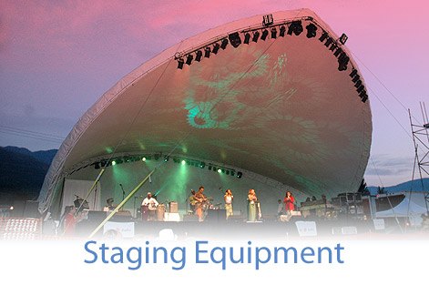 Saddle span outdoor staging Saddle span outdoor staging